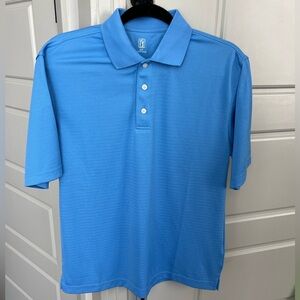 Men’s PGA Tour Striped Blue Golf Polo